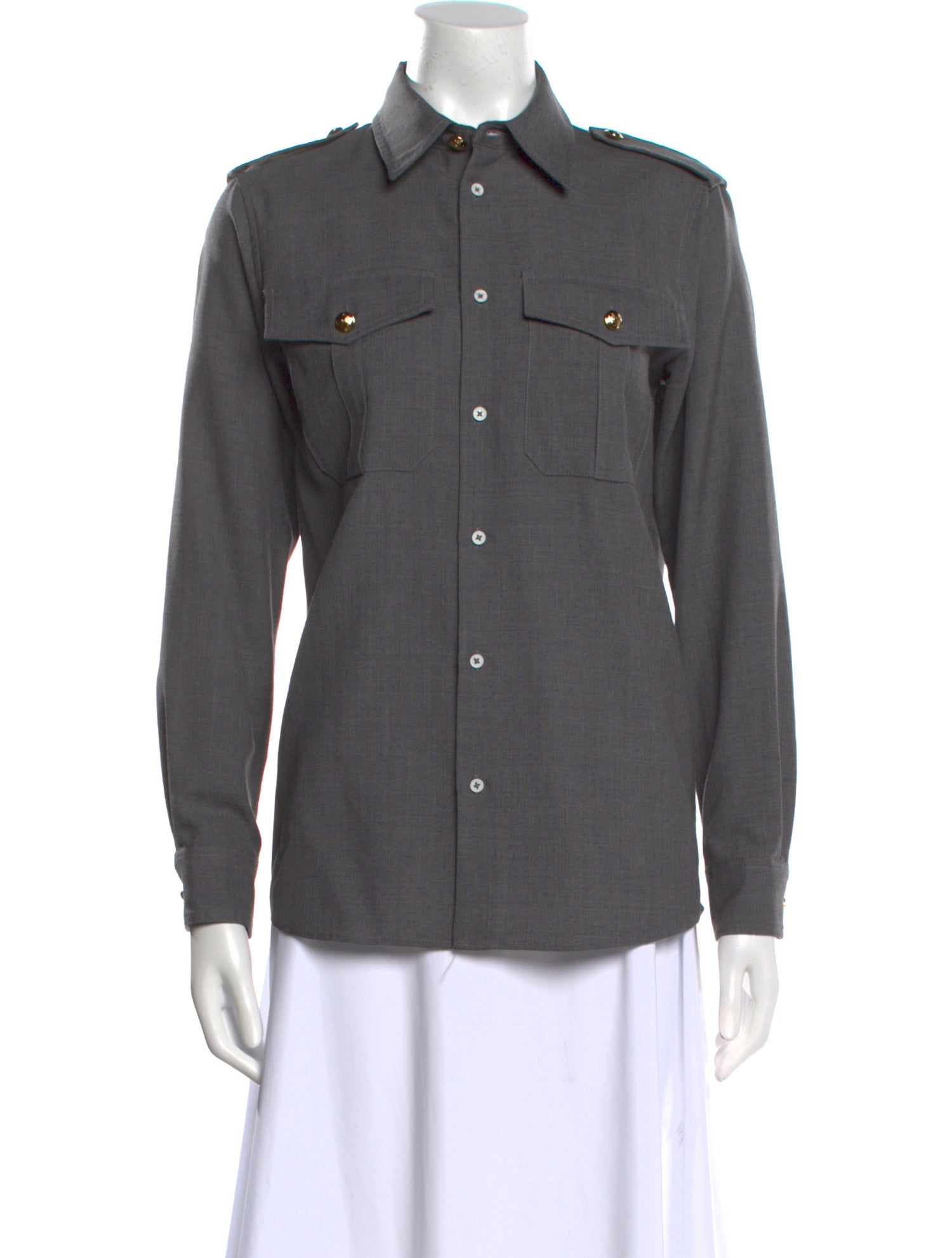 Nili Lotan Long Sleeve Button-Up Top