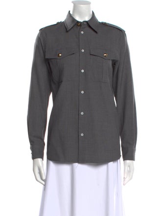 Nili Lotan Long Sleeve Button-Up Top