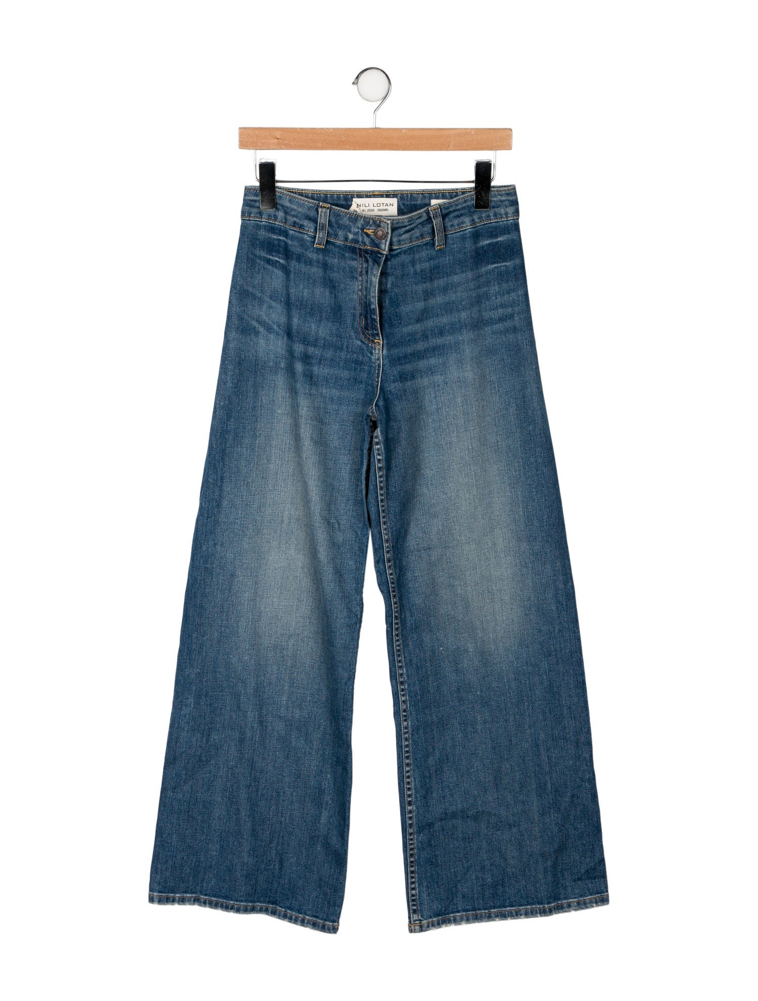 Nili Lotan Mid-Rise Wide Leg Jeans