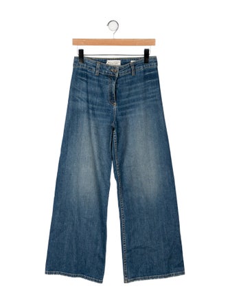 Nili Lotan Mid-Rise Wide Leg Jeans