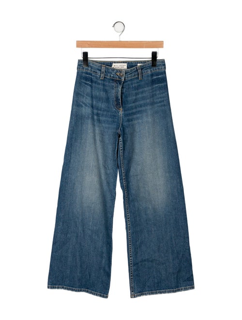 Nili Lotan Mid-Rise Wide Leg Jeans