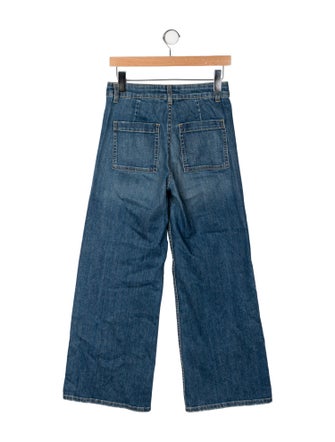 Nili Lotan Mid-Rise Wide Leg Jeans