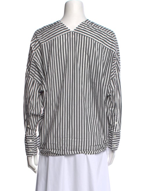 Nili Lotan Striped V-Neck Top