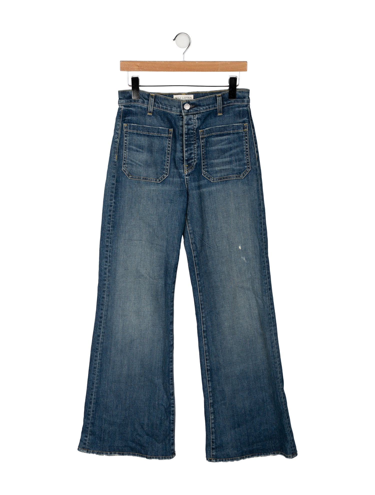 Nili Lotan High-Rise Wide Leg Jeans