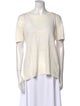 Nili Lotan Linen Scoop Neck T-Shirt