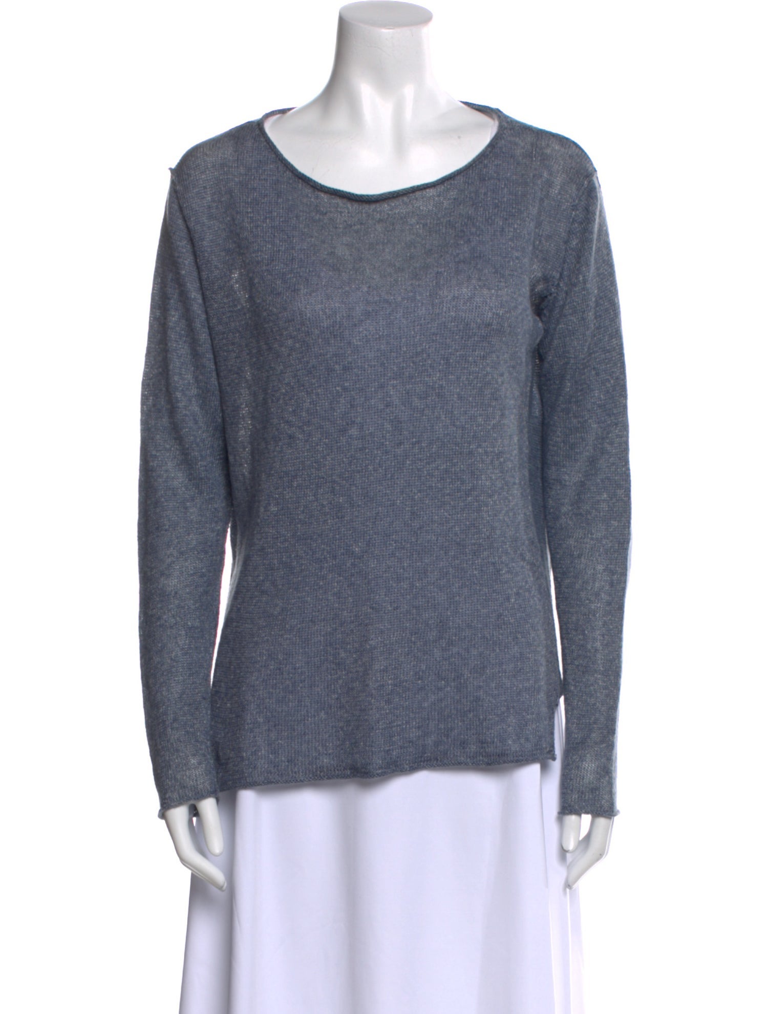 Nili Lotan Linen Scoop Neck T-Shirt