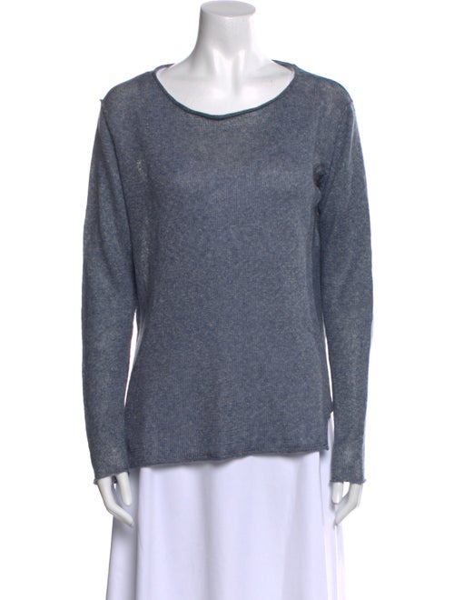 Nili Lotan Linen Scoop Neck T-Shirt