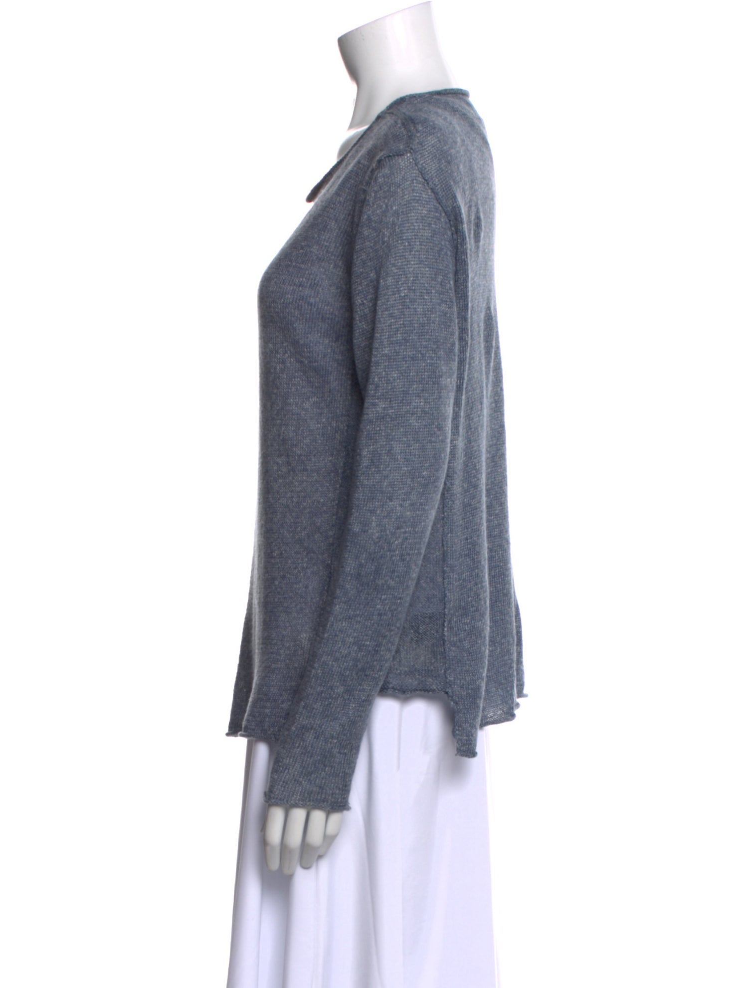 Nili Lotan Linen Scoop Neck T-Shirt