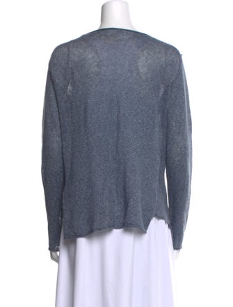 Nili Lotan Linen Scoop Neck T-Shirt