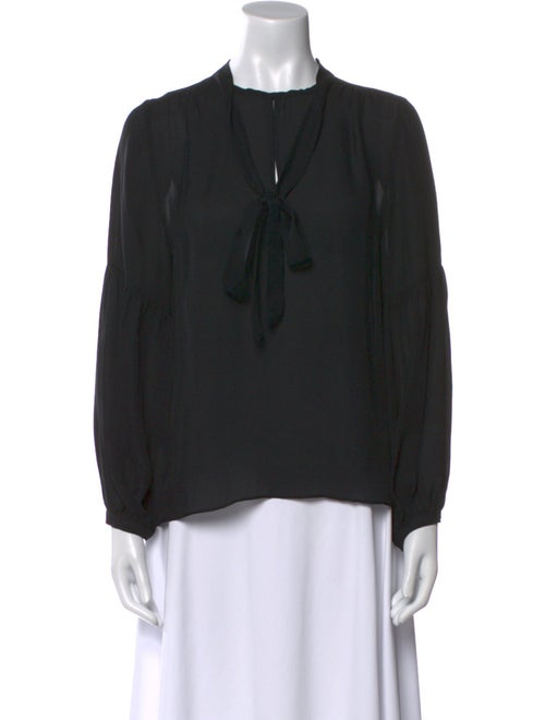 Nili Lotan Silk Mock Neck Blouse