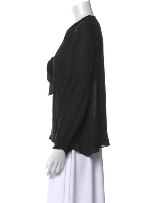 Nili Lotan Silk Mock Neck Blouse