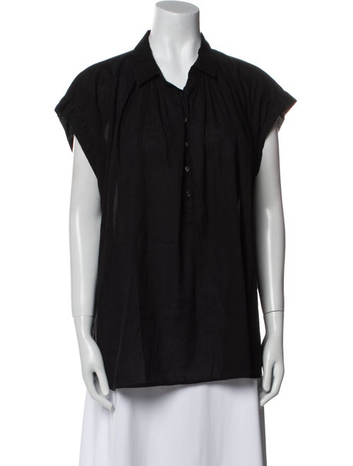 Nili Lotan Short Sleeve Button-Up Top
