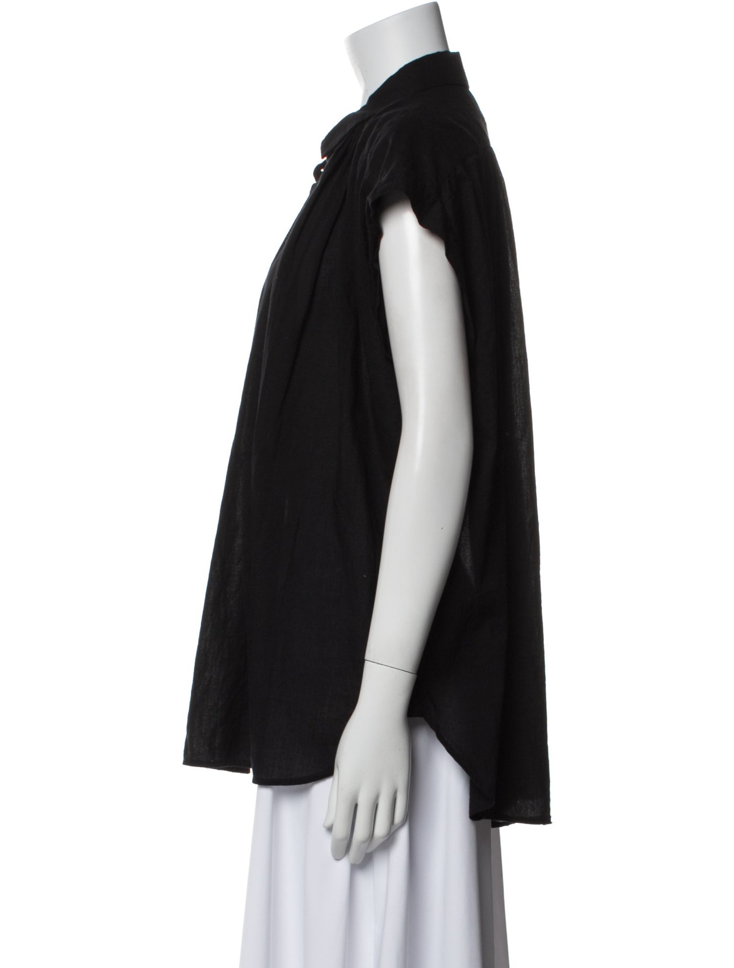 Nili Lotan Short Sleeve Button-Up Top