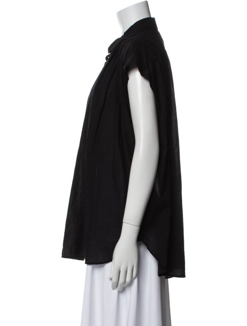 Nili Lotan Short Sleeve Button-Up Top