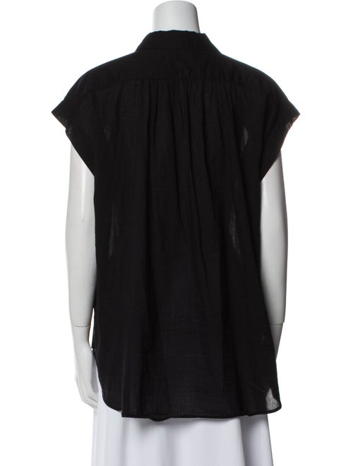 Nili Lotan Short Sleeve Button-Up Top