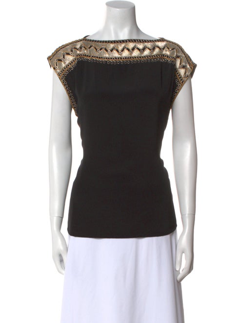 Nili Lotan Silk Bateau Neckline Top