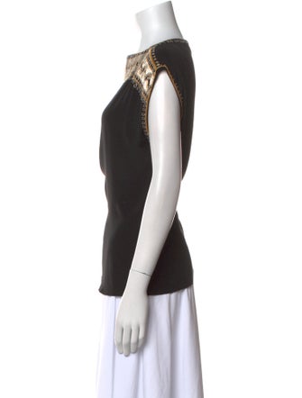 Nili Lotan Silk Bateau Neckline Top