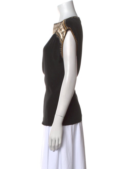 Nili Lotan Silk Bateau Neckline Top