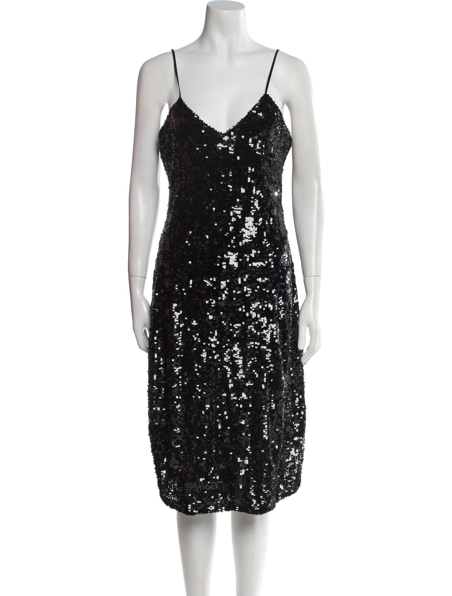 Nili Lotan V-Neck Midi Length Dress