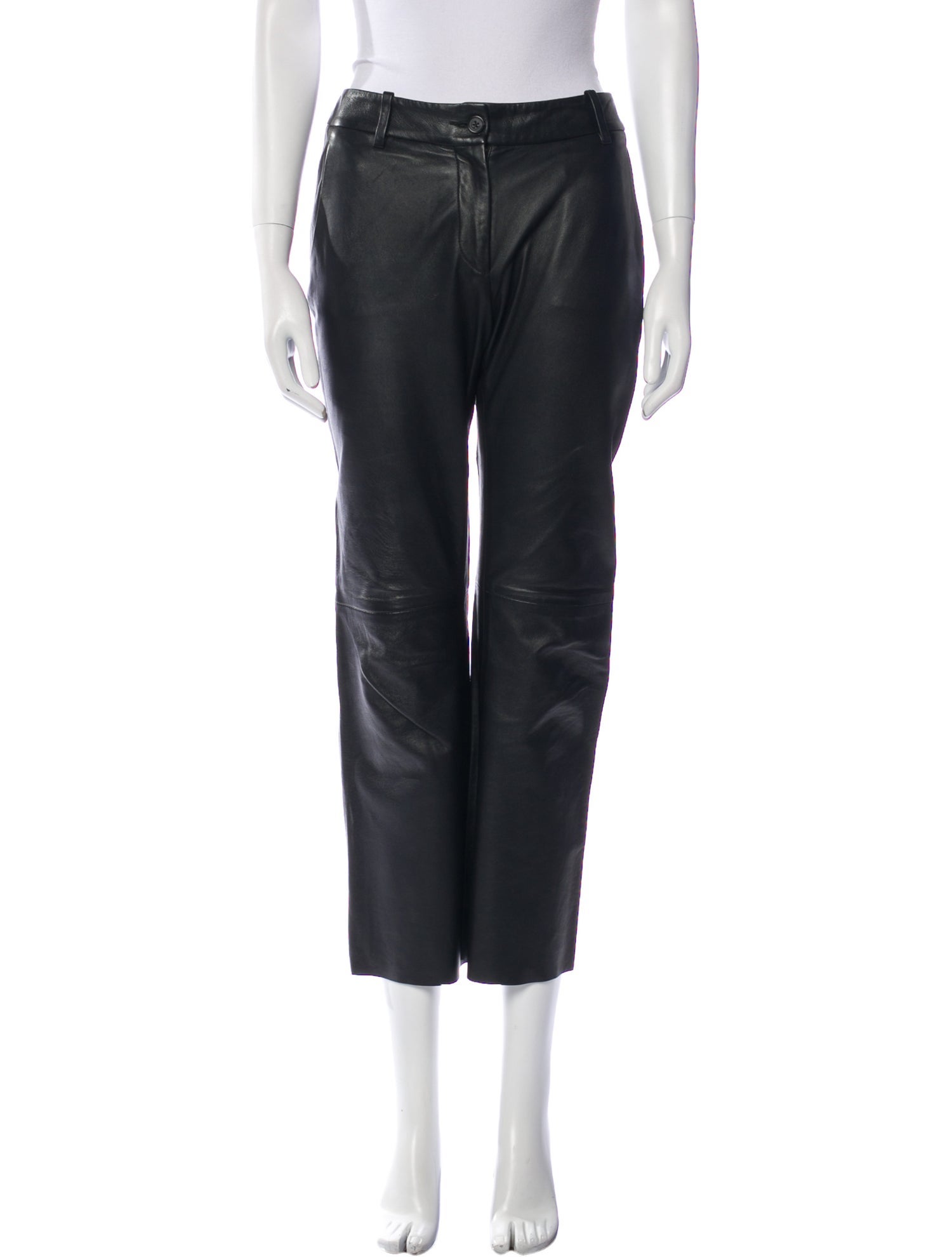 Nili Lotan Lambskin Wide Leg Pants