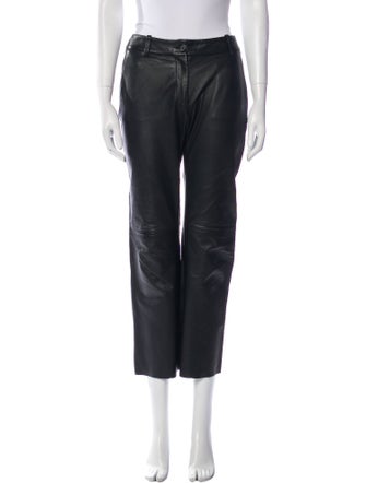 Nili Lotan Lambskin Wide Leg Pants