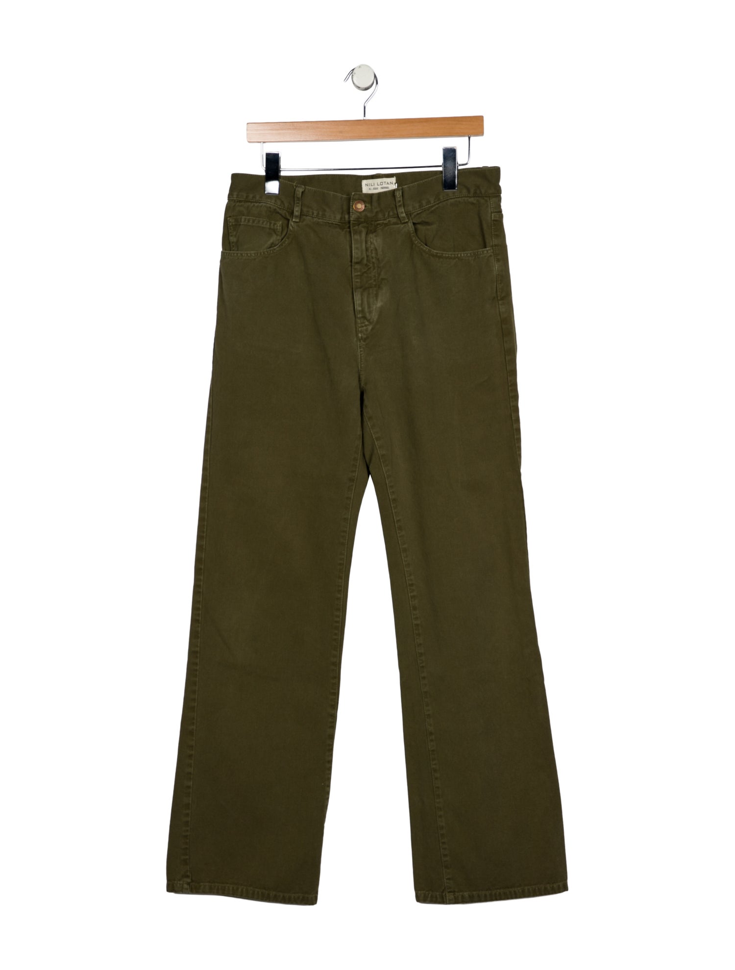 Nili Lotan Mid-Rise Wide Leg Jeans