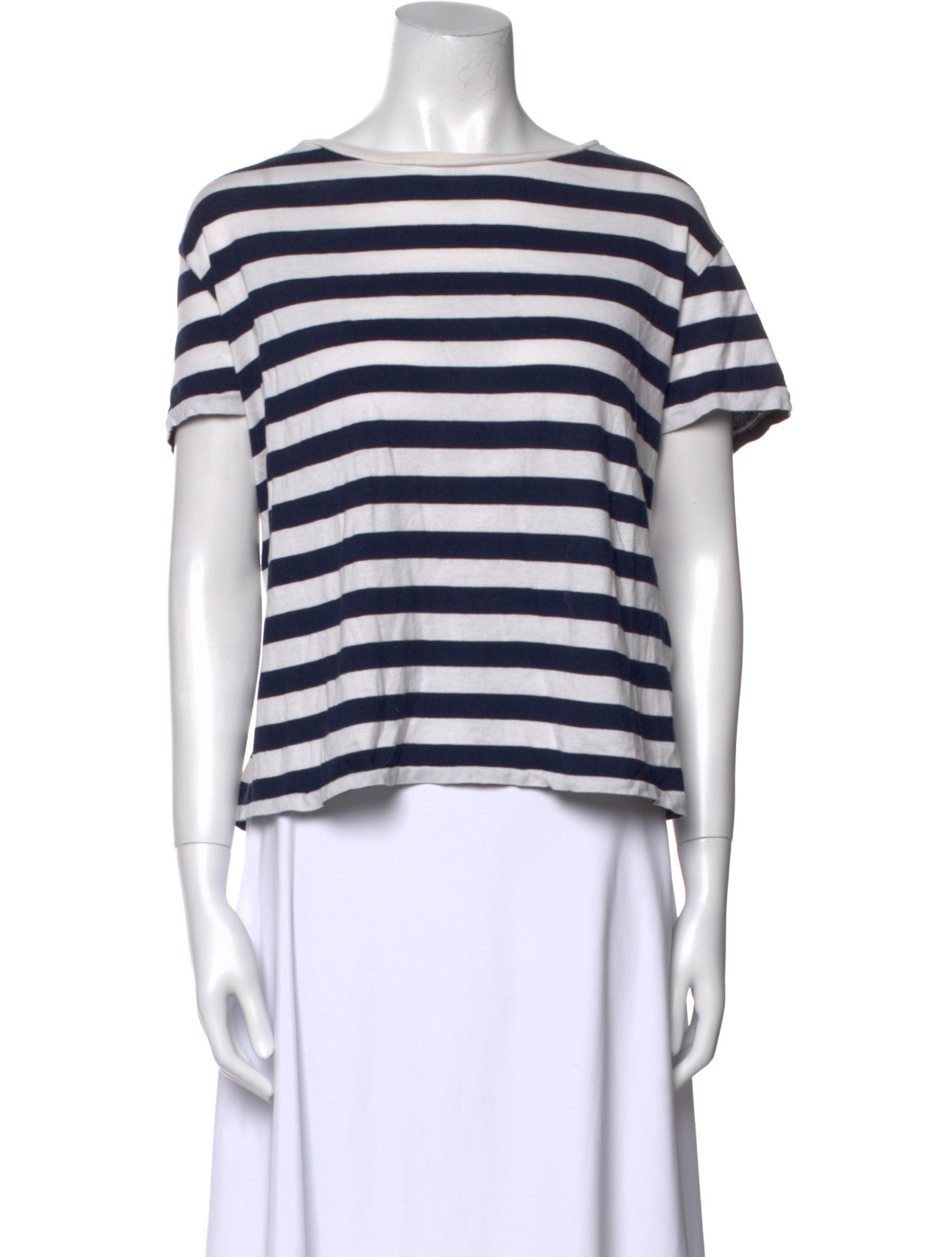 Nili Lotan Striped Bateau Neckline T-Shirt