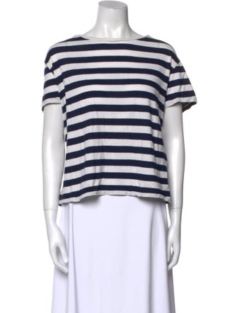 Nili Lotan Striped Bateau Neckline T-Shirt