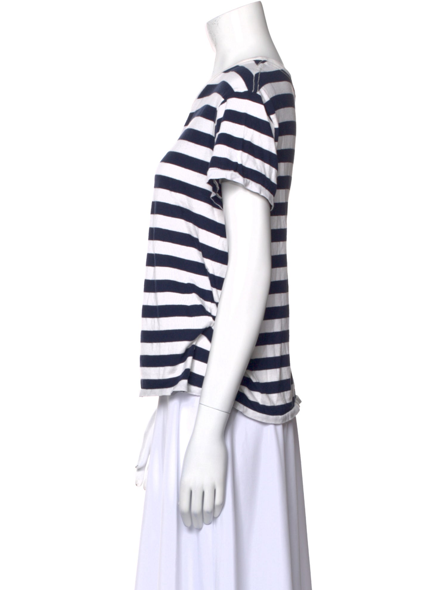 Nili Lotan Striped Bateau Neckline T-Shirt
