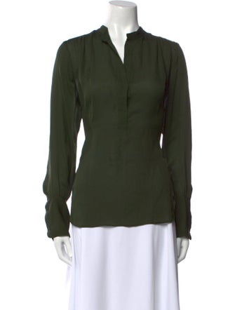 Nili Lotan Silk V-Neck Blouse