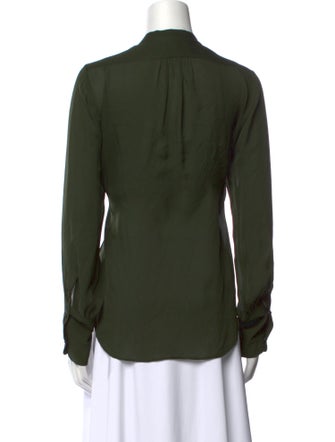 Nili Lotan Silk V-Neck Blouse