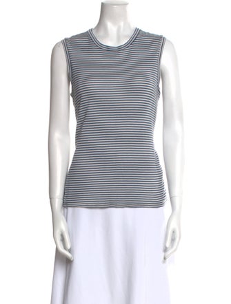 Nili Lotan Striped Crew Neck Top