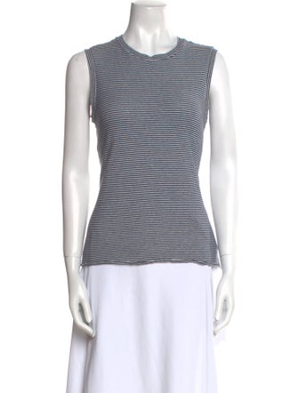 Nili Lotan Striped Crew Neck Top