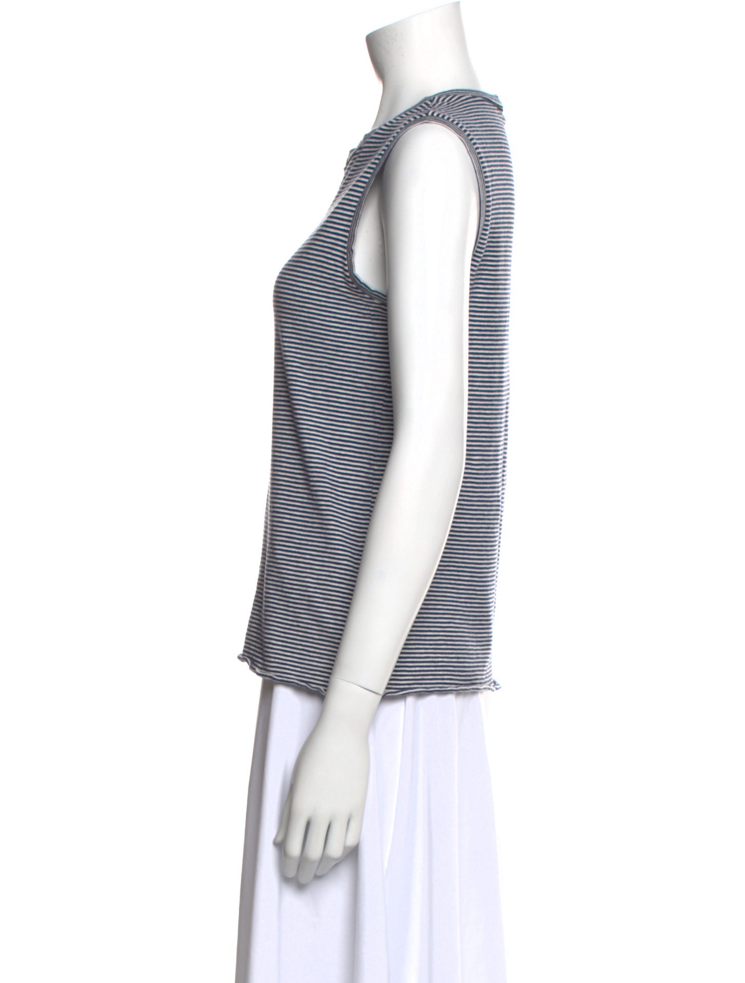 Nili Lotan Striped Crew Neck Top