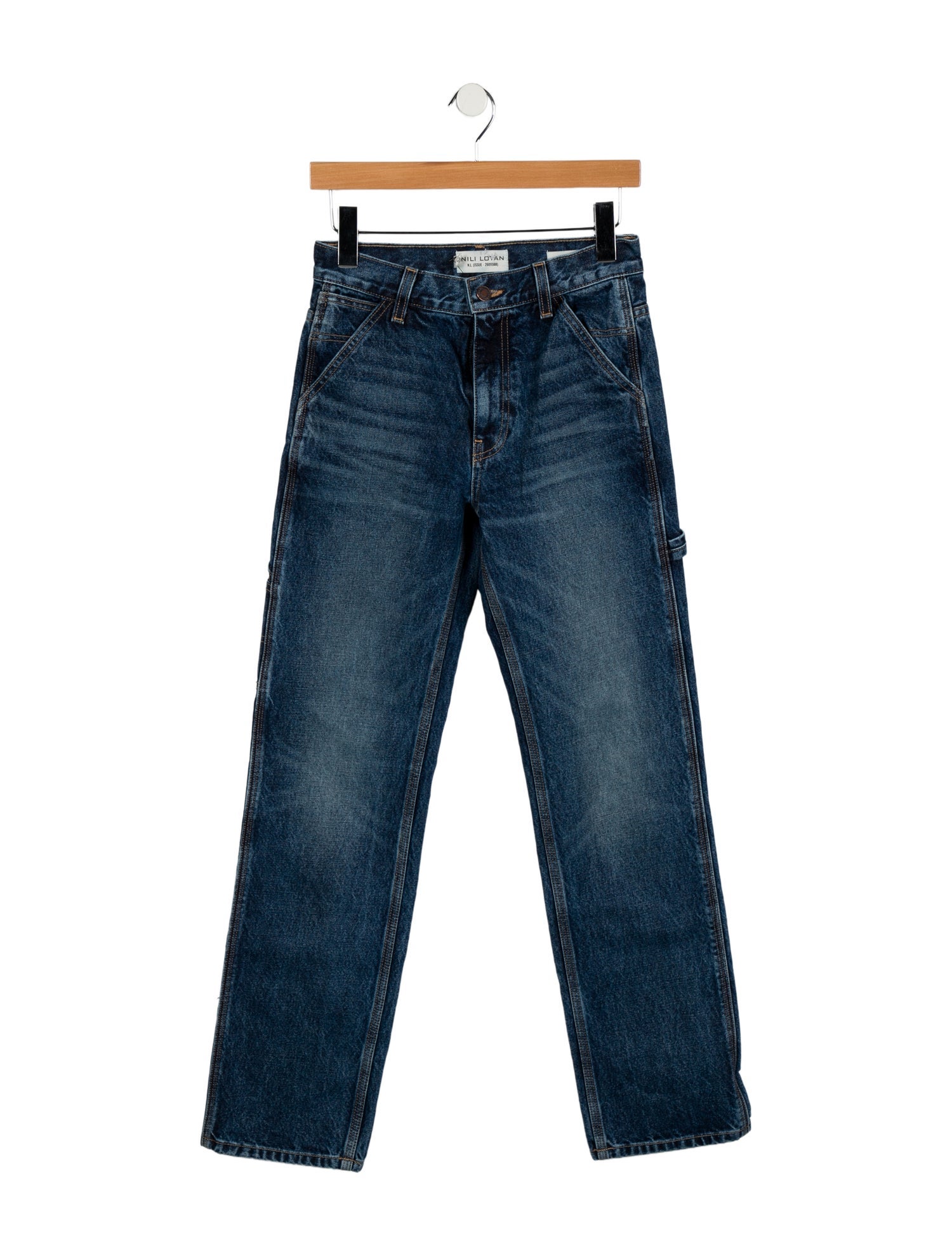 Nili Lotan Mid-Rise Straight Leg Jeans