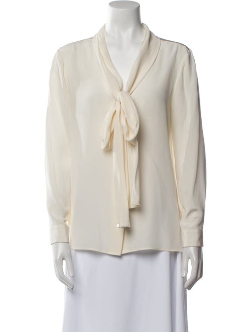 Nili Lotan Silk V-Neck Blouse