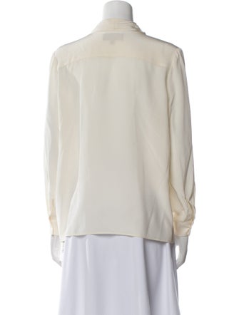 Nili Lotan Silk V-Neck Blouse