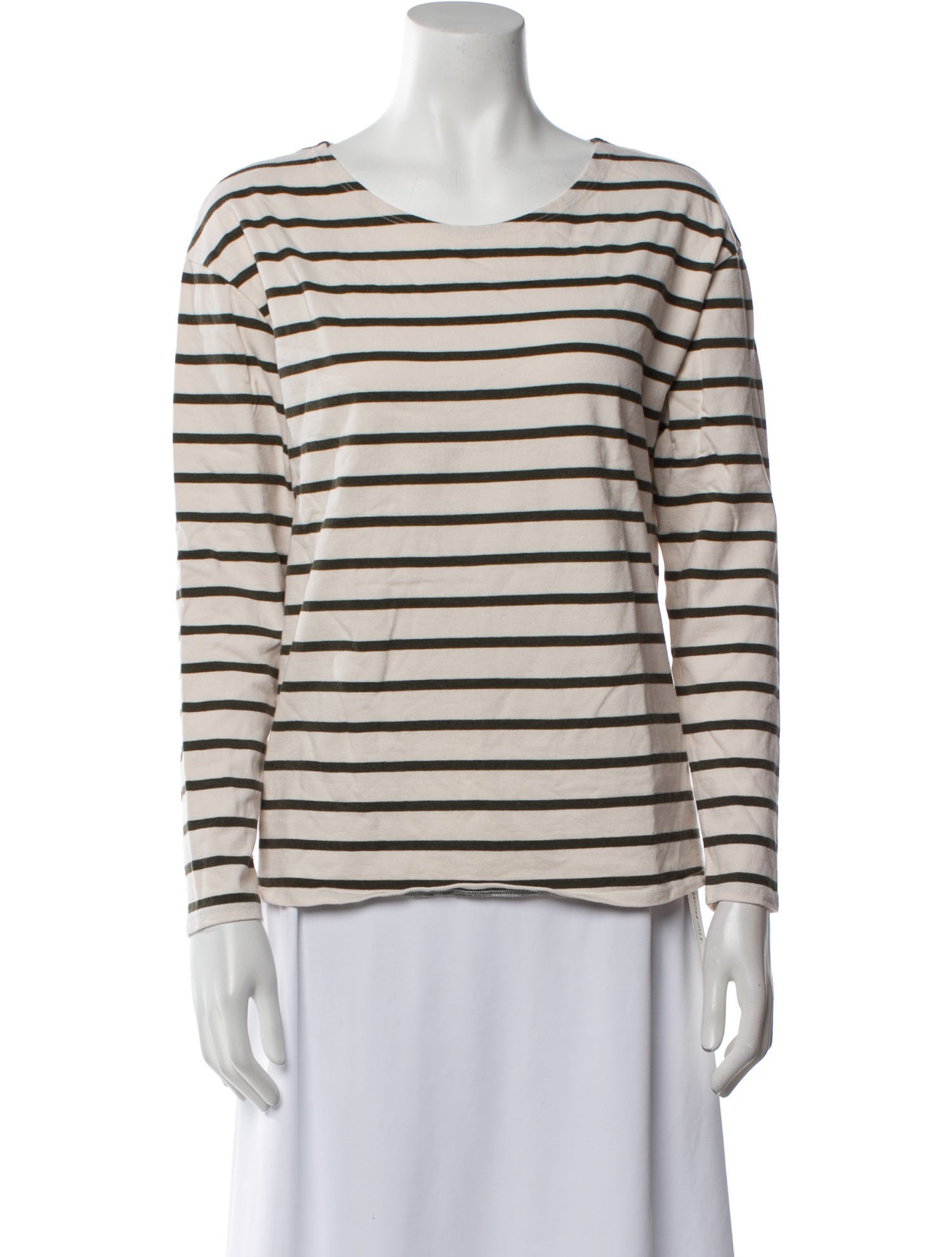 Nili Lotan Striped Scoop Neck Top