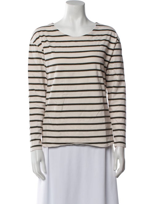 Nili Lotan Striped Scoop Neck Top