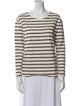 Nili Lotan Striped Scoop Neck Top