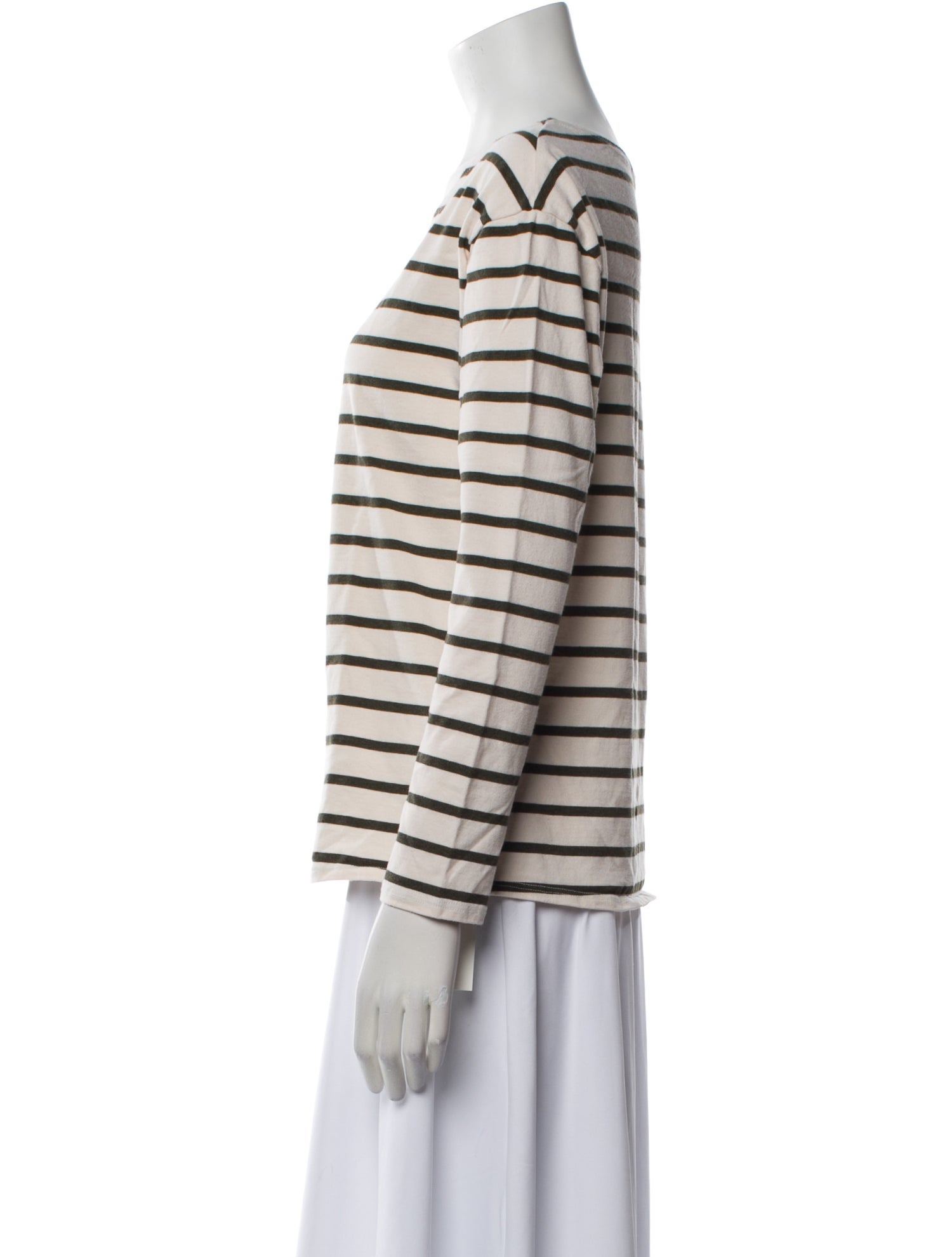 Nili Lotan Striped Scoop Neck Top