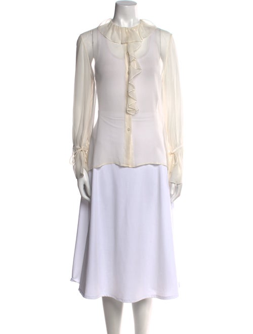 Nili Lotan Mock Neck Long Sleeve Tunic