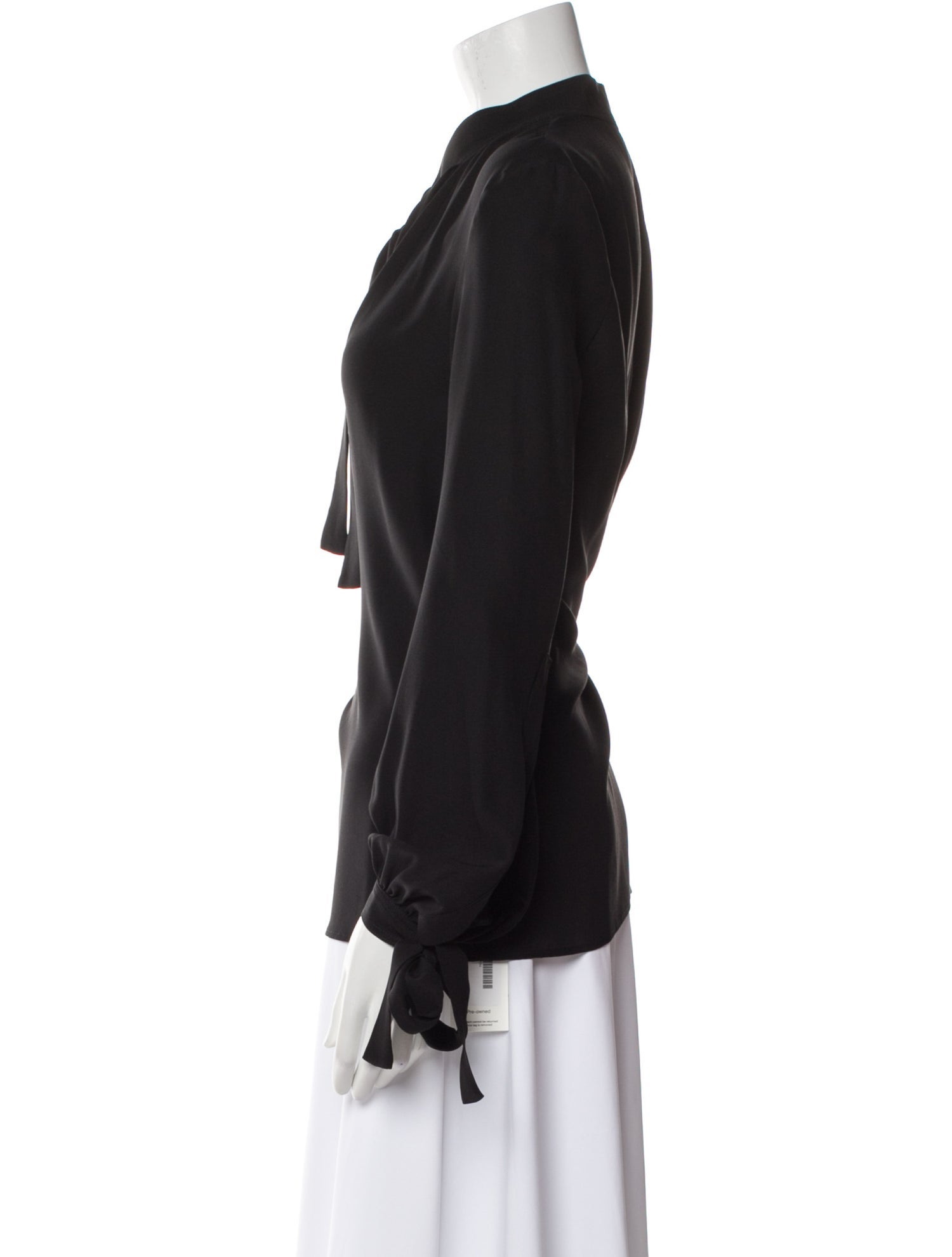 Nili Lotan Silk V-Neck Blouse