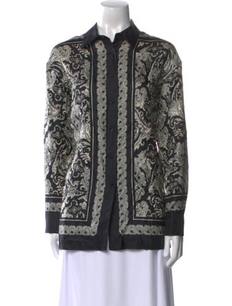 Nili Lotan Silk Paisley Print Tunic