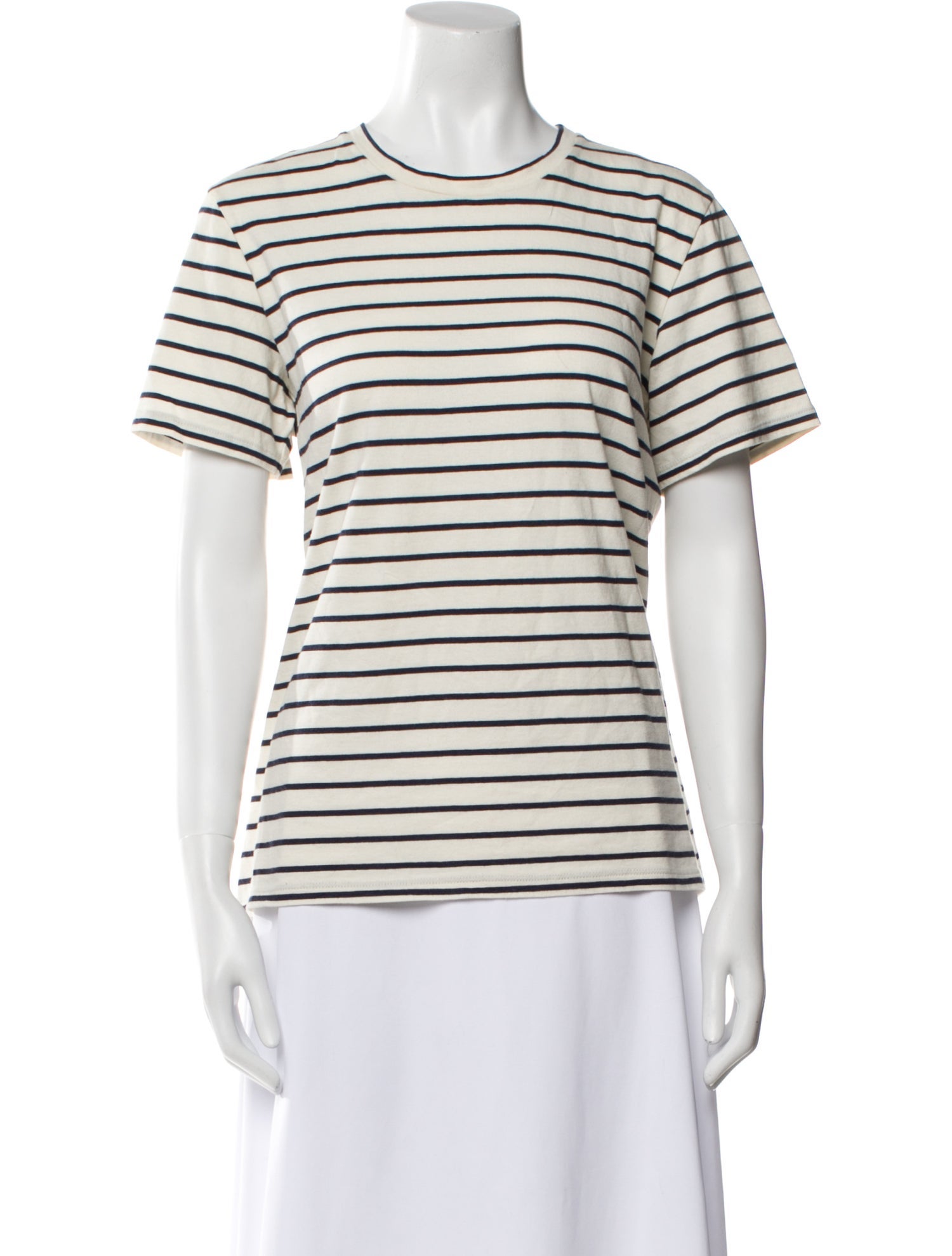 Nili Lotan Striped Crew Neck T-Shirt