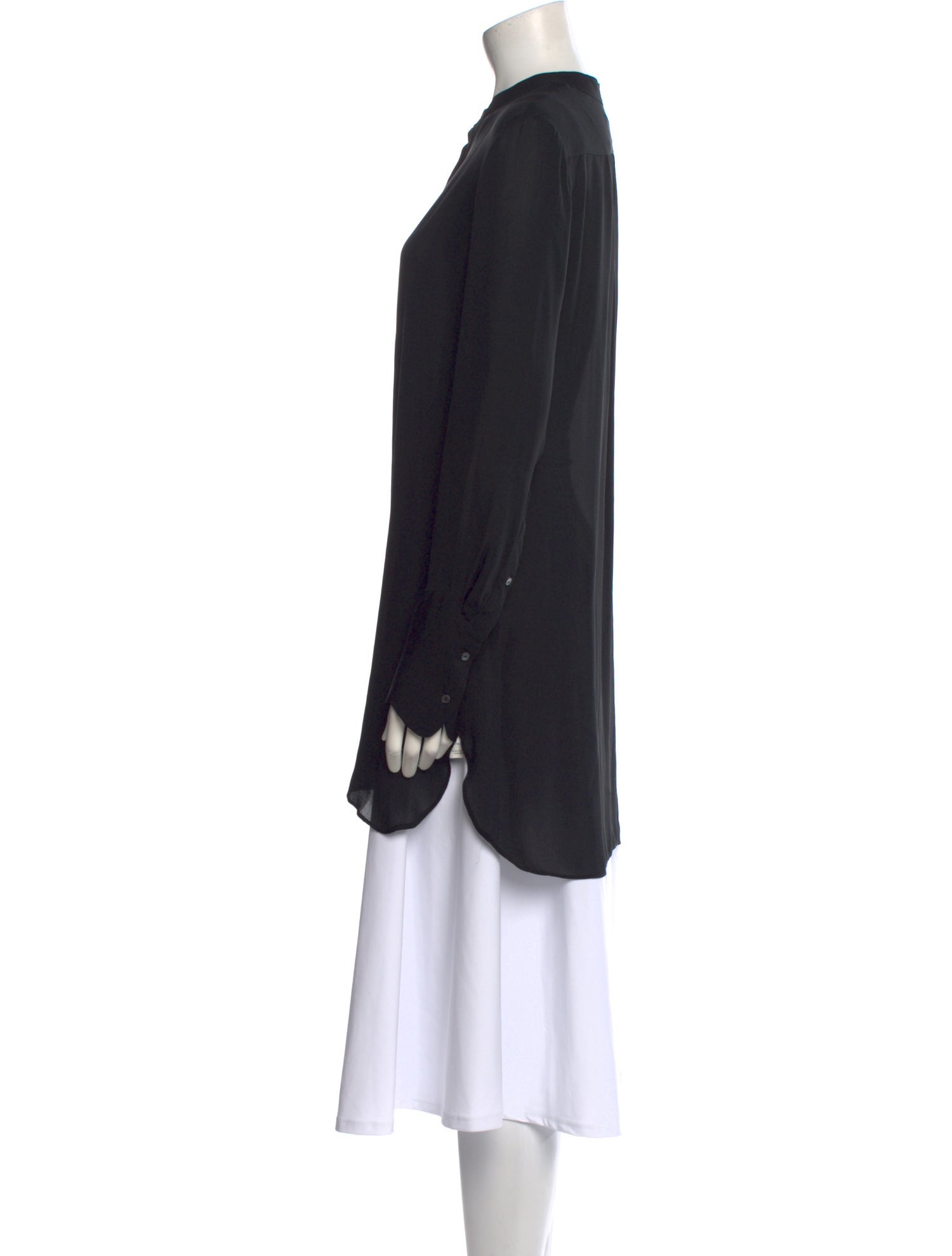 Nili Lotan Silk Mock Neck Tunic