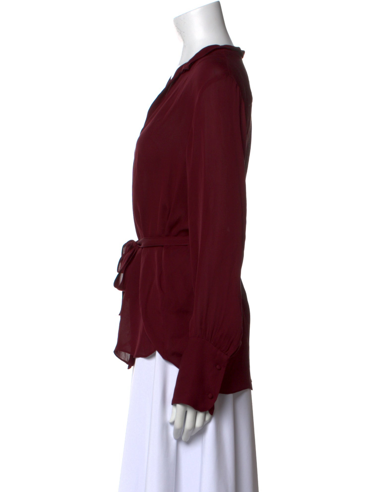 Nili Lotan Silk V-Neck Blouse