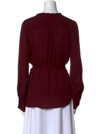 Nili Lotan Silk V-Neck Blouse