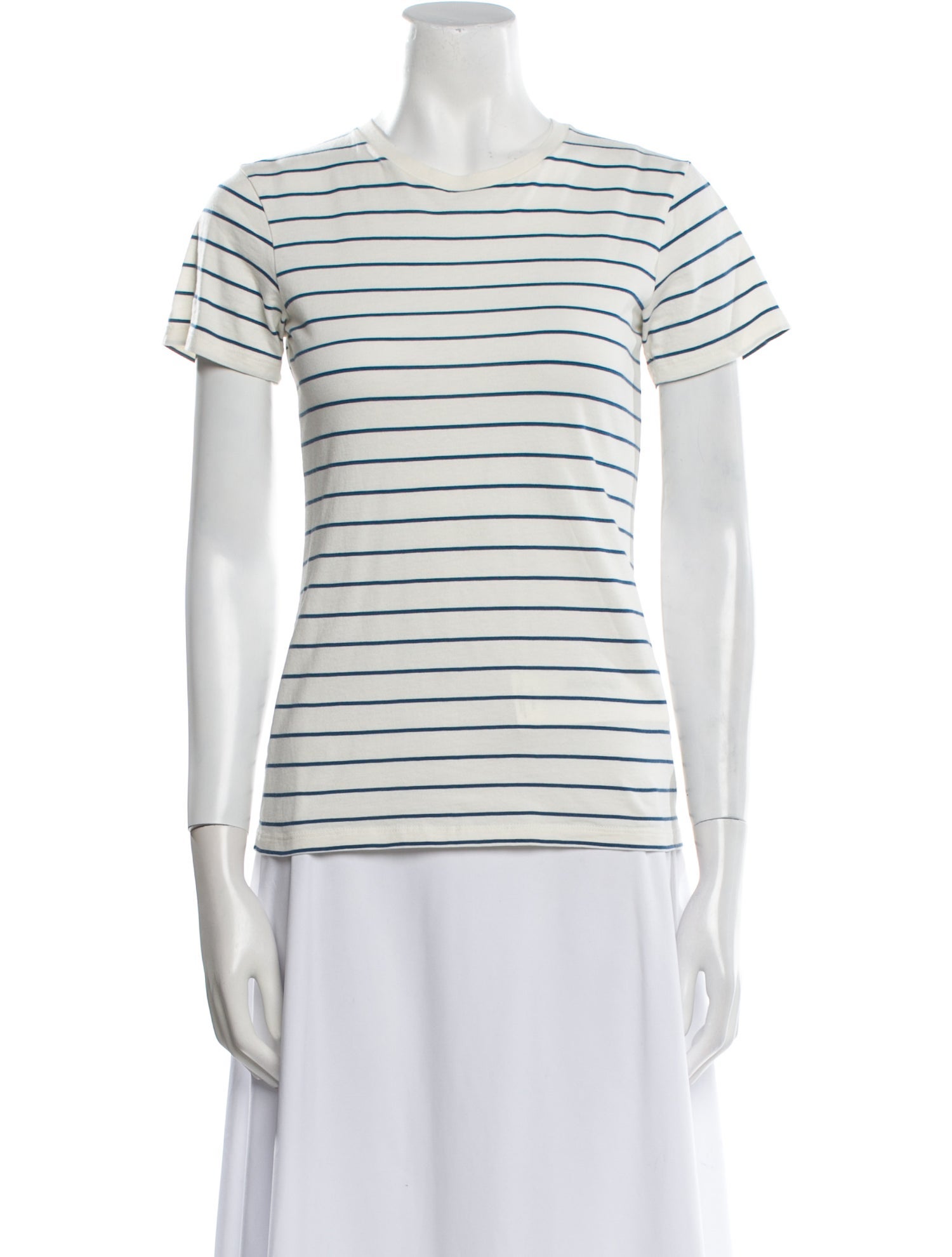 Nili Lotan Striped Crew Neck T-Shirt