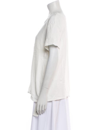 Nili Lotan Bateau Neckline Short Sleeve T-Shirt